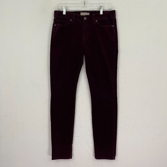 Banana Republic Skinny Fit Corduroy Pants Purple Plum Women's Size 28 / 6 - Picture 3 of 11